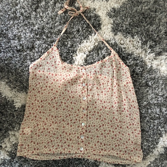 Brandy Melville Tops - Brandy Melville Floral Halter Top